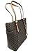 Michael Kors Jet Set Item Large East West Signature Top Zip PVC Tote (Brown/Acorn)
