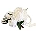 Wrist Corsage(XLWC003-RSWT)-Beautiful Quality Keepsake Wrist corsage-roses and pearl bracelet (White)