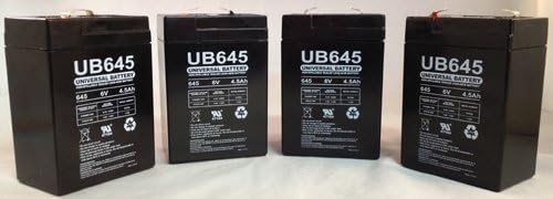 UB645 6V 4.5Ah S782076 OMNIBOT 2000 5402 Battery -4 PACK by JMAC Supply