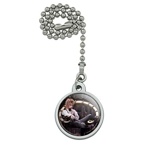 GRAPHICS & MORE Goblin King Jareth from The Labyrinth Sitting On Throne David Bowie Ceiling Fan Light Pull Chain