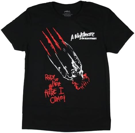 T-shirt Friking Nightmare At Freddy's – 100% Coton, Manches Courtes, Col Rond – Pour Homme, Modèle Unique !