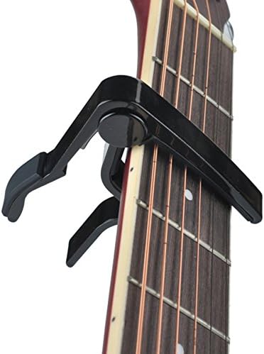 Guitar Capo Acoustic and Electric Guitars - Ultra Lightweight - No Scratches, No Fret Buzz, Easy to Move - Also for Ukulele, Banjo and Mandolin (Black)