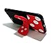 Soft Silicone Minnie Mouse Case with Kickstand for iPhone 7 Plus / 8 Plus 7+ 8+ 7Plus 8Plus Large Size Cartoon Black Red Color Polka Dots Protective Cute Lovely Gift Kids Boys Girls Little Teen