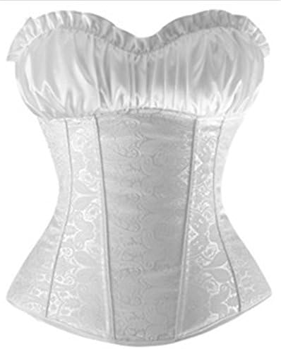 Womens Sexy Boned Lace up Corset Overbust Waist Cincher Bustier Bodyshaper