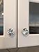 HOSL 12PCS Diamond Shape Crystal Glass Cabinet Knob Cupboard Drawer Pull Handle/Great for Cupboard, Kitchen and Bathroom Cabinets, Shutters (40mm Clear(12Pack))