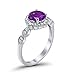 Blue Apple Co. Art Deco Ring 10mm Round Cubic Zirconia Halo Floral Ring Marquise Vintage Style Statement Wedding Engagement Rings For Women 925 Sterling Silver Gifts For Her