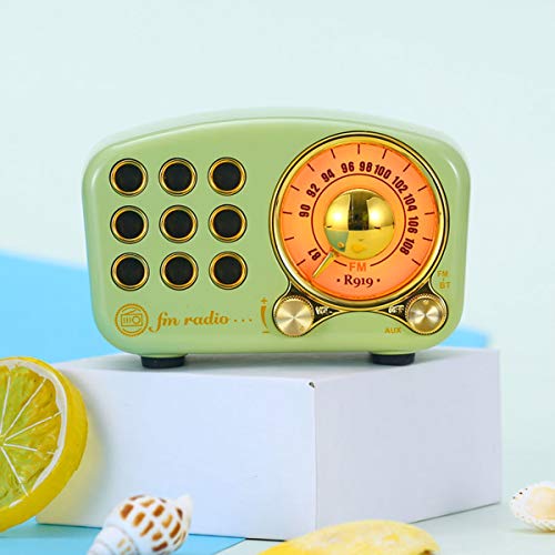 Retro Bluetooth Speaker Slight Green Vintage Radio Old Fashioned