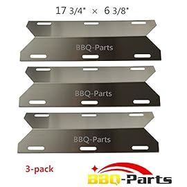 Hongso SPA231 (3-pack) Stainless Steel BBQ Gas Grill Heat Plate, Heat Shield, Heat Tent, Burner Cover, Vaporizor Bar, and Flavorizer Bar for Costco Kirland, Glen Canyon, Jenn-air, Nexgrill, Sterling Forge, Lowes (17 3/4