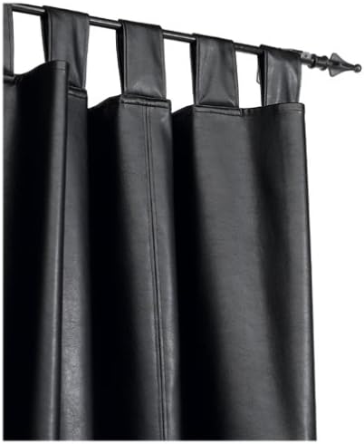 Lee S Faux Leather 42 By 84 Inch Tab Top Curtain Panels 2 Pack