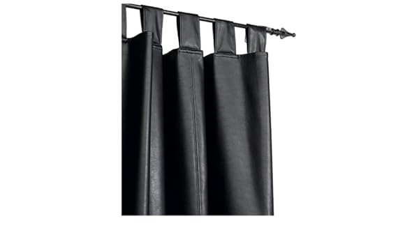 Lee S Faux Leather 42 By 84 Inch Tab Top Curtain Panels 2 Pack