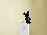 Mouse Sitting Vinyl Decal Sticker Light Switch Kids Home Decor