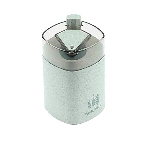 Wewin Automatic Toothpick Holder Container Wheat Straw Household Table Hand Press Toothpick Holder Storage Box Dispenser Home Decor (Green)