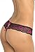 Rene Rofe Women's Crotchless Lace Thong Panty with Bows