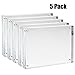 Sooyee 5 Pack 5X7 Acrylic Picture Frames,Clear,Magnetic Photo Picture Frame, Double Sided Frameless Stand Desktop Photograph Display