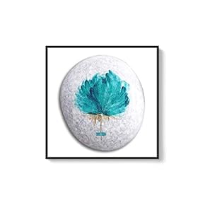 Framed Canvas Wall Art for Living Room, Bedroom Flower on Cobblestone Canvas Prints for Home Decoration Ready to Hanging - 16x16 inches