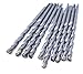 Masonry Drill Bits 3/16 in.x 3-1/2 in. Carbide Tip Flat Shank Drill Concrete Stone Bricks-10Pcs
