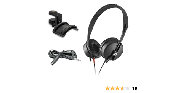 Amazon.com: Sennheiser HD 25 LIGHT Monitor Headphones with Headphone Holder  \u0026 10' Extension Cable : Musical Instruments