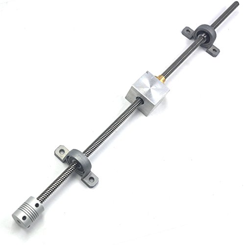 Buy T8 Lead Screw Kit, Mergorun 250mm Length 8mm Dia Silver Vertical