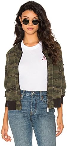 bmjlsport Womens Military Casual Camouflage Zip Lightweight Bomber Camo Jacket Coat(M)