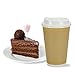 Nicole Home Collection Double-Walled Insulated Ripple Paper Disposable Cups With Lids For Hot Beverage, Pack of 30 Coffee Cup, 16 oz, Tan