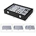 SONGMICS Black Leather Jewelry Box Display Tray Show Case Storage Organizer Large Glass Top UJDS306