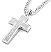 Mens Silver Tone Cross Pendant Hip-Hop 30