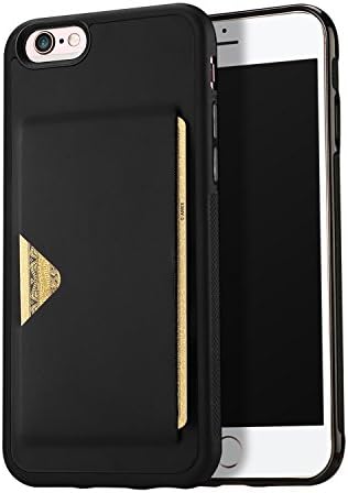 iPhone 6s Case, LinChuan Slim PU Leather Wallet Case with Card Holder for iPhone 6/6s - (Black)