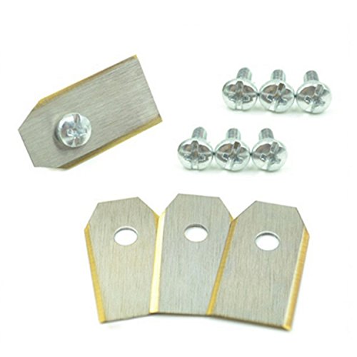 Migavan Lawn Mower Blades,30pcs Anti Rust Stainless Steel Garden Mower Replacement Blade with Screws for Husqvarna Automower Silver