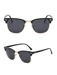 SOJOS SJ5018 - Gafas de sol polarizadas semi sin montura con media bocina