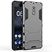 Nokia 6 Case, MicroP Dual Layer Armor Hard Slim Hybrid Kickstand Phone Cover Case for Nokia 6 (Gray Kickstand Case)