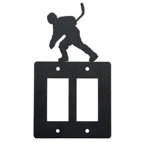 Hockey double rocker (GFI) light switch plate cover