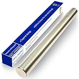 Professional French Rolling Pin for Baking - 15.75" Smooth Stainless Steel Metal has Tapered Design Best for Fondant, Pie Crust, Cookie, Pastry, Pasta, Pizza Dough - Chef Baker Roller by Ultra Cuisine