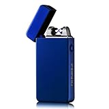 FORHU Windproof Flameless Electronic Pulse Arc Cigarette Lighter USB Rechargeable (Blue ice)