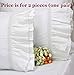 Queen's House Shams Cotton Lace White Pillowcases Set of 2-King Size,F