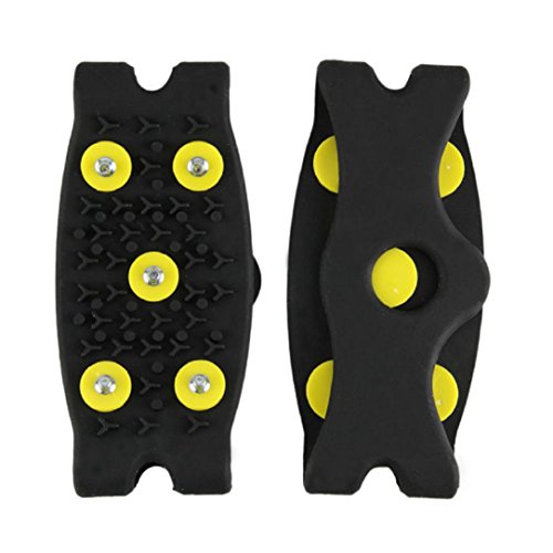 Icy Claws, AutumnFall(TM) 1 Pair Over Shoe Anti-slip Shoe Boot Tread Studded Grips Snow Shoes Crampons, Ice Walker Walking