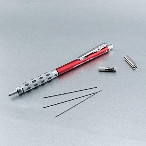Pentel-Limited-Edition-GraphGear-1000-Colors-Mechanical-Pencil-05mm-Red-Accents-wTube