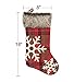 AtRenty Christmas Stockings Large 18 inches 4 Pcs Kits - Xmas Stockings Burlap with Large Plaid and Plush Faux Fur Cuff for Family Holiday Party Decorations