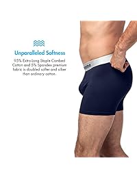LAPASA - Calzoncillos de boxeo para hombre, de algodón, elásticos, con mosca abierta, paquete múltiple M03