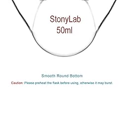 StonyLab Glass 50ml Heavy Wall 3 Neck Round Bottom