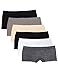 Kalon 6 Pack Women's Nylon Spandex Boyshort Panties (X-Large, Basics)
