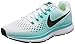 NIKE Women's Air Zoom Pegasus 34 White/Black Aurora Green Running Shoe 8 Women US