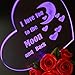 Giftgarden I Love You to the Moon and Back 7 Color Change LED Cake Topper with Red Roses, Cute Stuff Gift for Christmas Girlfriend Wedding Women Mom Kids Birthday Anniversary Couple Valentines Grandma