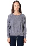 American Apparel Tri-Blend Light Weight Raglan Pullover - Athletic Grey - Large