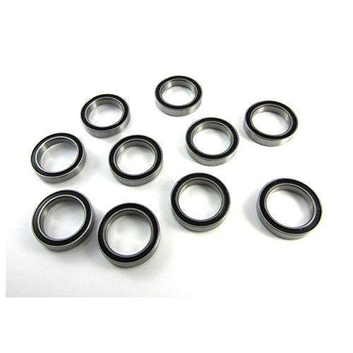 10pcs. 15x21x4mm Precision Ball Bearings Chrome Steel ABEC 3 Rubber Seals