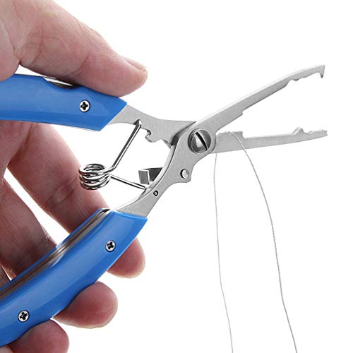 BESPORTBLE 1-Teilige Angelschere 3-In-1-Zange mit Gebogener Nase Edelstahl-Angelzange Angelköder Zange… – Bild 4