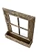 BARNWOODUSA Rustic Window Planter Frame - 100% Reclaimed Wood, Weathered Gray 22x18x4