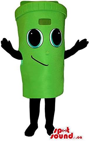 Cute Green Trash Can Or Recycling Box Plush Mascot SpotSound US