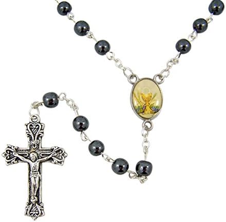 Religious Art First Communion Acrylic Bead Rosary in Gift Box, 20 Inch
