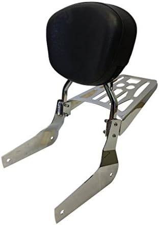 Sissy Bar Backrest & Luggage Rack for 04+ Honda Shadow Aero VT750 - Contoured