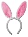 Dress Up Dreams Boutique White & Pink Furry Bunny Ears Headband